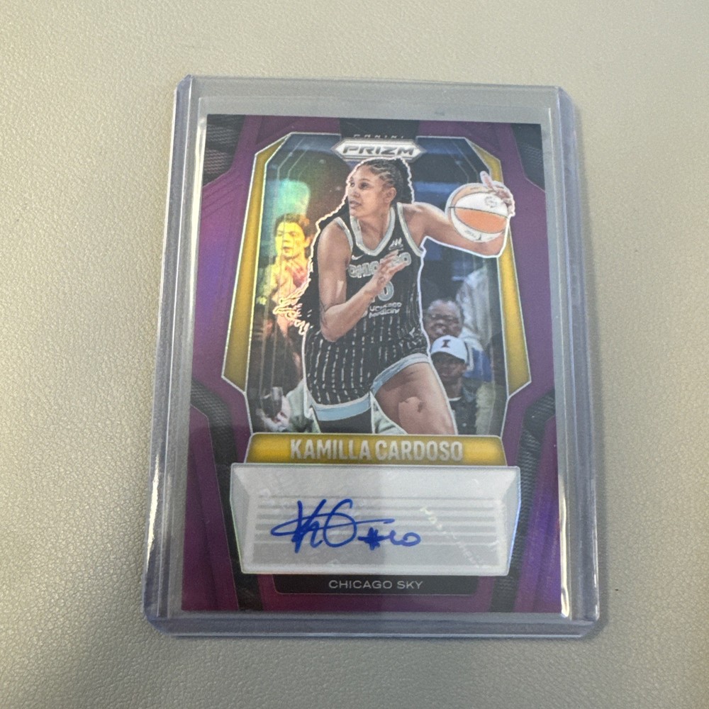 Kamilla Cardoso 2025 Prizm WNBA Purple AUTO #SG-KC Chicago Sky SSP #49/49 1/1