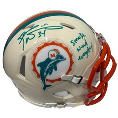 Ricky Williams Signed Dolphins Retro Mini Helmet w Smoke Weed Everyday JSA W COA