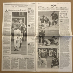 2016 Chicago Tribune Nov. 2 Section 3 Cubs World Series 14 pages – Carl Edwards