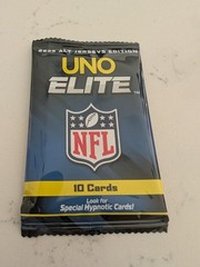 Mattel UNO Elite NFL Jerseys Edition 2025 Sealed 10-Card Booster Pack