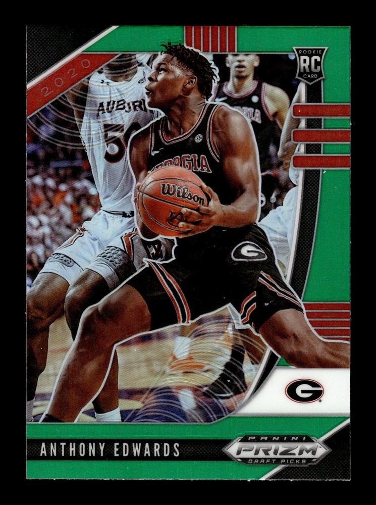 2020 Panini Prizm Draft Picks #1 Anthony Edwards Green SURFACE ISSUES