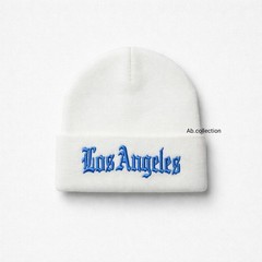 Los Angeles Embroidered Knit Beanie, Cuffed Style, Multiple Colors Unisex Adults