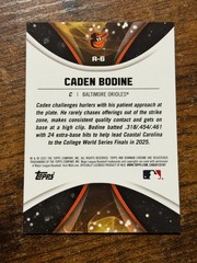 Caden Bodine 2025 Bowman Draft #A-6 Axis Green Refractor /99