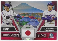Shohei Ohtani / Yoshinobu Yamamoto 2024 Bowman Chrome International Impact Card