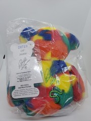 BRAND NEW “ MINT “ DENNIS RODMAN BEANIE BEAR MULTICOLOR TEDDY “FAMOUS LEGENDS”