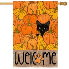 RABUSOFA Fall House Flag 28×40 Inch Double Sided Size-28 x 40&Prime;, Orange