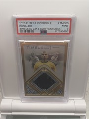 PSA 9 Ronaldo Nazario /5 Futera Incredible Timeless Gold Frame Match Worn 2025