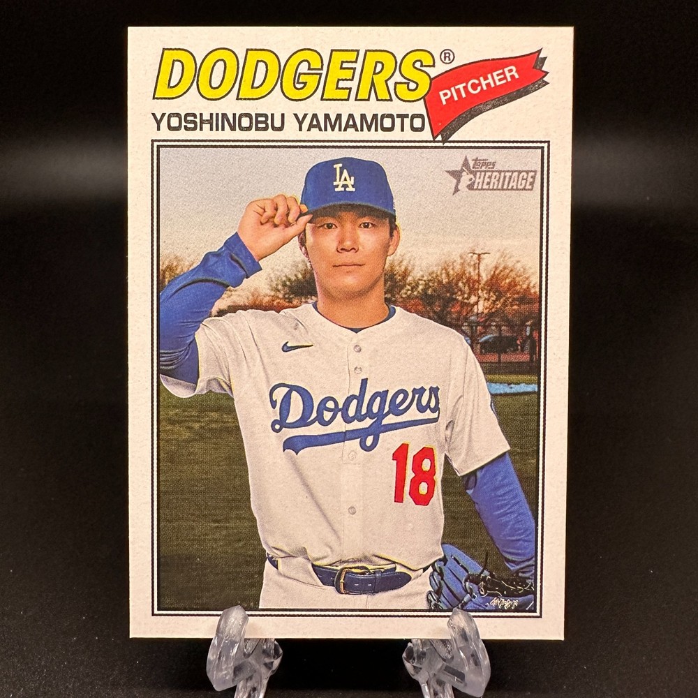 2026 Topps Heritage #371 Yoshinobu Yamamoto Los Angeles Dodgers