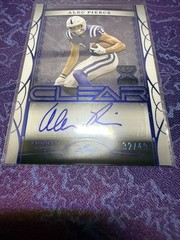 Alec Pierce 2022 Leaf Trinity Clear BLUE 32/49 #CA-AP1 ROOKIE AUTO