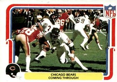 1980 Fleer Team Action #7 Coming Through Chicago Bears Football