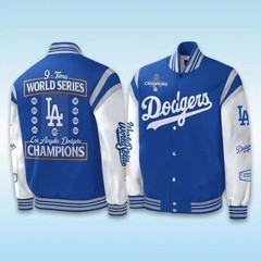Dodgers World Series 2025 Champions Baseball Jacket Adult and Kid s1