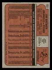 1972 Topps Baseball #151 Jim Brewer EX *e2