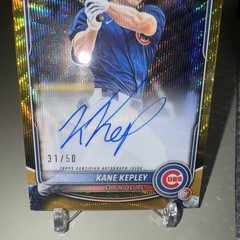 Kane Kepley 2025 1st Bowman Auto Gold Wave /50 Au Rc Cubs (CPA-KK)
