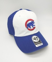 Chicago Cubs hat cap &rsquo;47 Brand Clean up Adjustable Blue white strap back cubbies