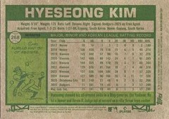 2026 Topps Heritage #268 Hyeseong Kim Chrome Silver Sparkle Refractors