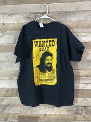 WWE Mick Foley Authentic Signed Cactus Jack « Wanted Poster » Auto T-Shirt XL COA