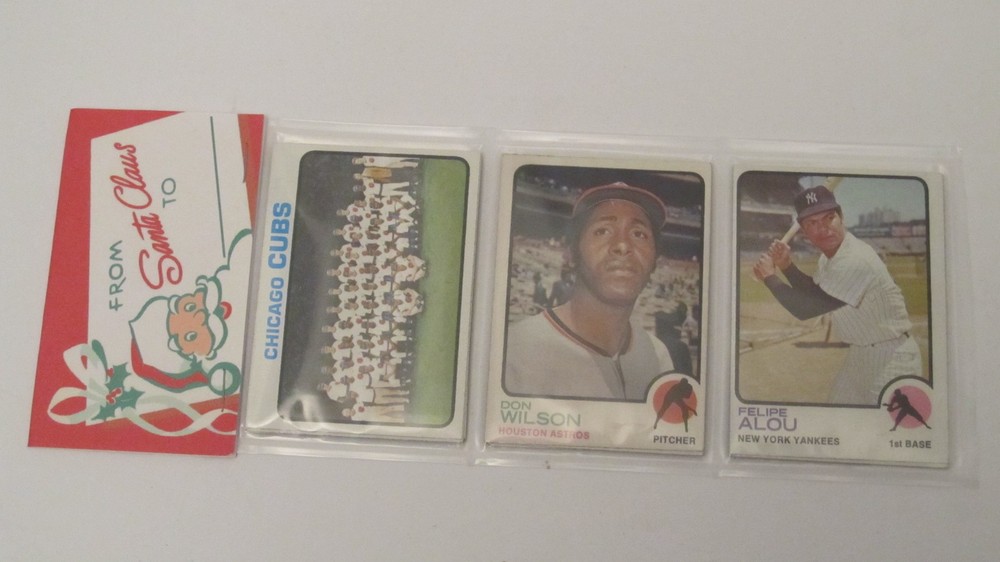 1973 TOPPS BB Holiday 12 Card Rack Don Wilson Felipe Alou Cubs – Ex+