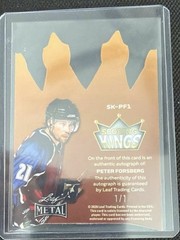 2026 Leaf Metal Peter Forsberg Scoring Kings Crown Auto 1/1 Avalanche One-of-One