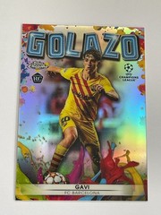 2021-22 Topps Chrome UCL Barcelona Gavi Golazo Rookie Insert #G-10