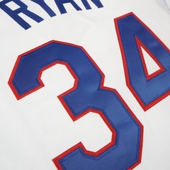 Nolan Ryan 1993 Texas Rangers Cooperstown Men&rsquo;s Home White Jersey w/ Patch