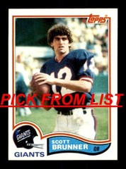 1982 Topps Footbal 265-528 EX-MT/NM Pick From List All PICTURED