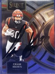 Panini Select 2023 Chase Brown – Premier Level – Rookie On-card BGS Auto Bengals