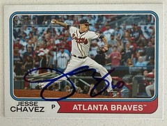 Jesse Chavez Auto Signed 2023 Topps Heritage #120 Atlanta Braves IP
