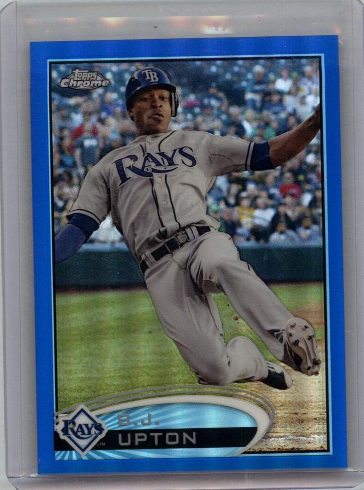 2012 Topps Chrome #137 B.J. Upton Blue Refractors #/199