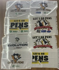 Pittsburgh Penguins Hand Towels “Let’s Go Pens” (Lot Of 14) Late 90’s Early 00’s