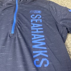 Seattle Seahawks Pullover Mens Medium Blue NFL On Field Dri Fit Quarter Zip Nike