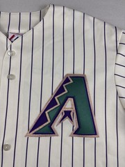 Vintage Majestic Arizona Diamondbacks Sandy Alomar #2 Jersey Size XL Pinstripe