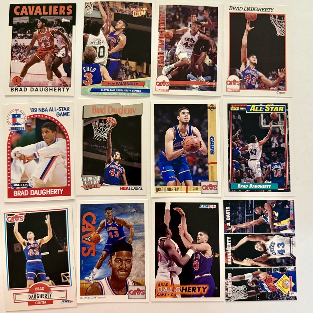 Lot of 12 Different Hall of Famer (HOF) Brad Daugherty/Cavaliers/Lot 1385/NM+🏀