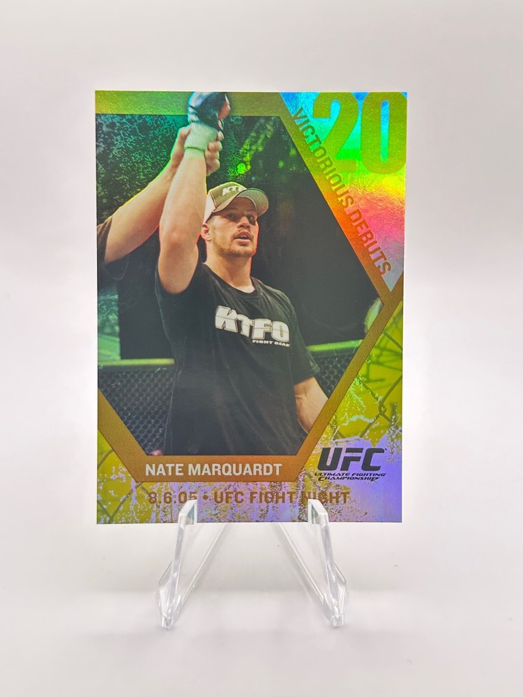 2009 Topps UFC Round 1 #VD12 Nate Marquardt Victorious Debut Gold #/88