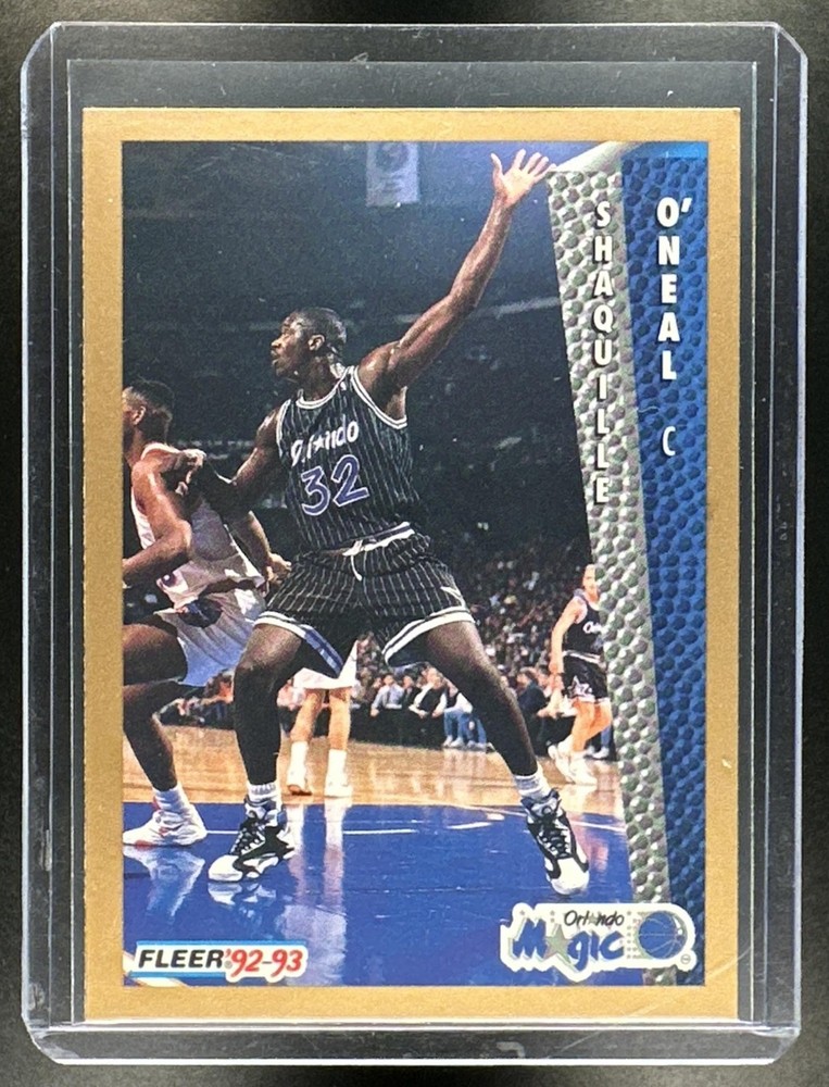 1992-93 Fleer Drake&rsquo;s Shaquille O&rsquo;Neal #37 RC Magic