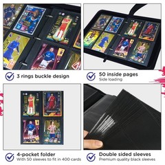 Card Binder 900 Pocket Ronaldo Premium Trading Card Album Soccer Collectors