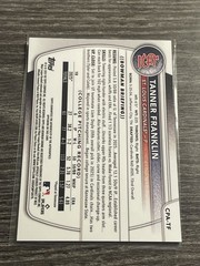 2025 Bowman Draft Tanner Franklin Chrome Auto Yellow Refractor 1st #75/75