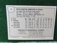 Keith Comstock # 14 /1989 ProCards Team FULL Set- Las Vegas Stars- Baseball