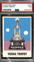 197071 OPC OPeeChee 259 VEZINA TROPHY PSA 7 NM SC702 G2U