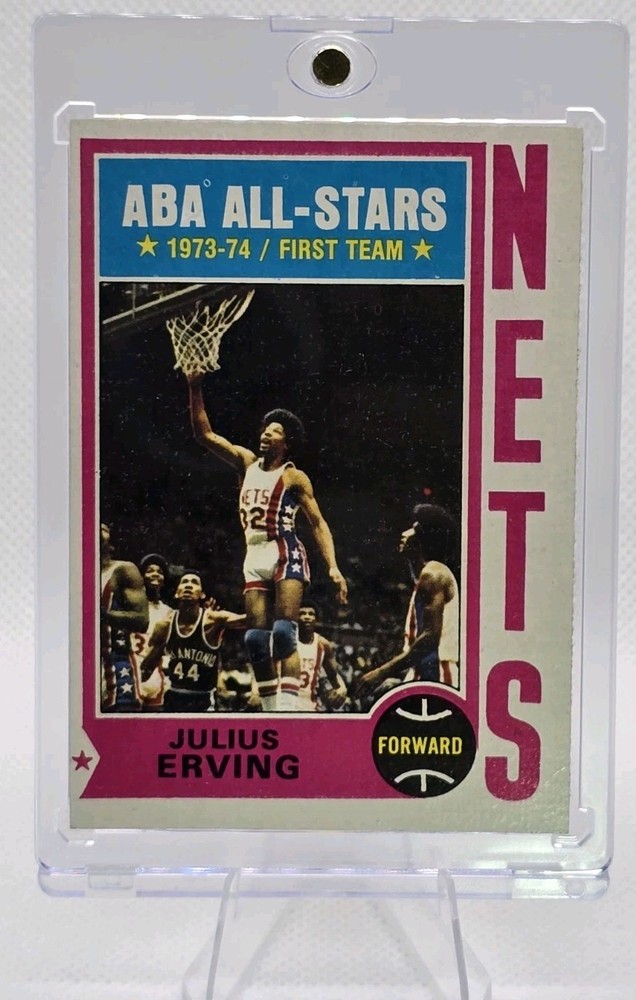 1974-75 Topps – Julius Erving #200 Name Misspelled as Irving on Back