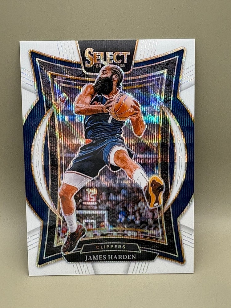 2024-25 Panini Select #57 James Harden White Wave Prizm #/99