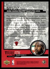 1999-00 Upper Deck Tribute to Michael Jordan Michael Jordan Chicago Bulls #11