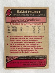 1977 Topps Mexican Football Card #356-Sam Hunt, New England Partriots