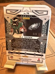 2023 Panini Obsidian #78 A.J. Brown Electric Etch Red Philadelphia Eagles 6/8