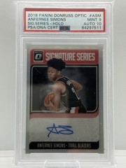 2018-19 Panini Donruss Optic – Signature Series Anfernee Simons #SG-ASM Holo