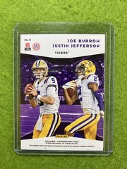 Joe Burrow ROOKIE CARD JUSTIN JEFFERSON RC 2020 Panini JOE BURROW Contenders