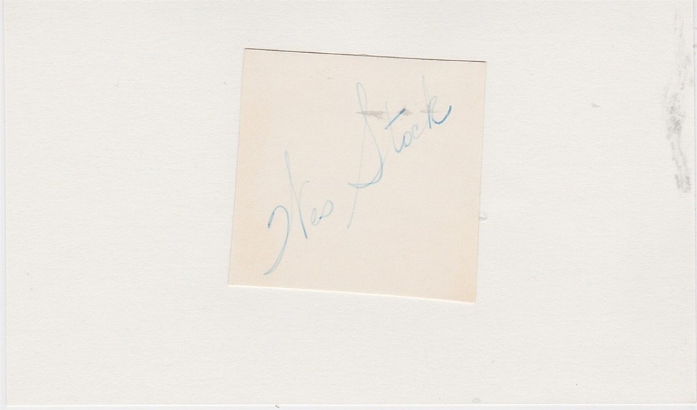 SIGNED 3×5 INDEX CARD OF WES STOCK! GREAT AUTOGRAPH!