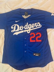 Clayton Kershaw Los Angeles Dodgers #22 Adult M L XL 2XL White Blue Jersey