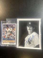 Jim “Catfish”Hunter Signed New York Yankees Pic1978 Baseball Card No COA Vintage