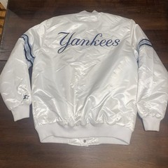 Vintage New York Yankees Starter Power Forward Full Snap Satin Jacket – Large