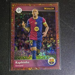 Raphinha Barcelona 2024-25 Topps Merlin UCC Rose Gold Refractor /250 (Brazil)